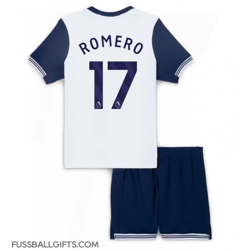 Tottenham Hotspur Cristian Romero #17 Fußballbekleidung Heimtrikot Kinder 2024-25 Kurzarm (+ kurze hosen)